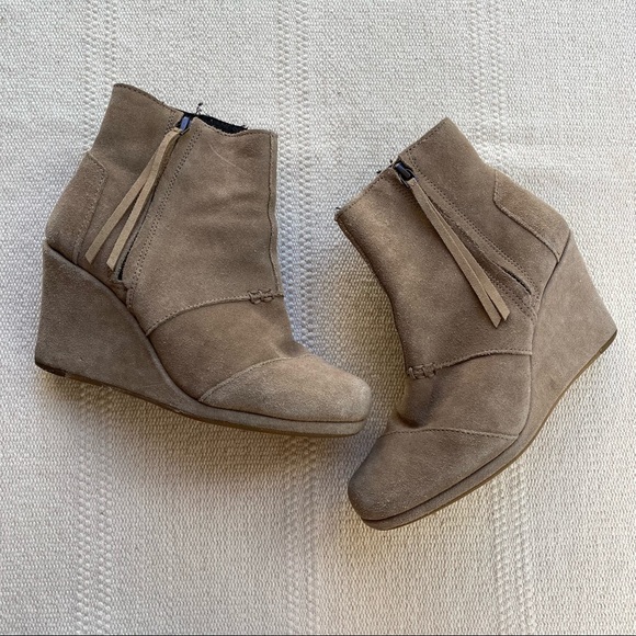 Toms Shoes - TOMS wedge booties size 7.5